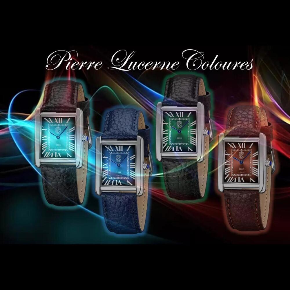 đ„NEW Pierre Lucerne Root Beer 1888 Swiss Inspired Men's Tank Watch - Picture 9 of 9